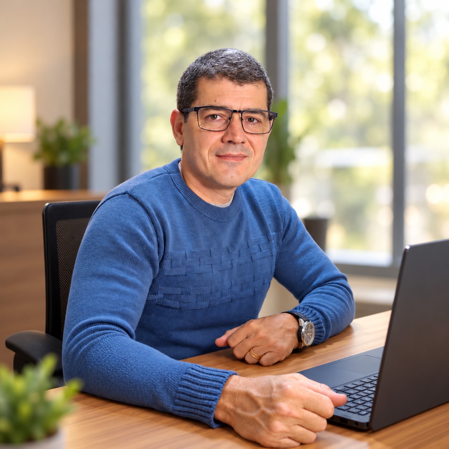 Frédson Lucena Feitoza em seu ambiente de trabalho